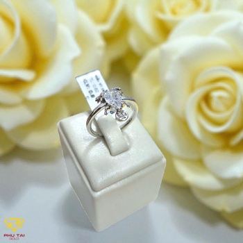 Nhẫn nữ vàng trắng (mã NVT 10511)